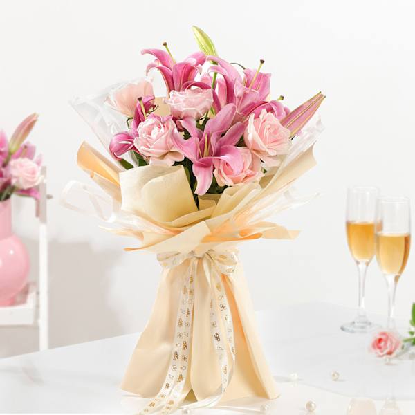 Blush Elegance Bloom Bouquet