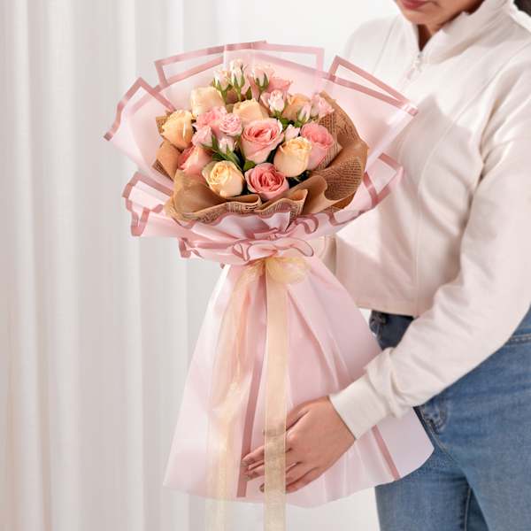 Blushing Floral Elegance Bouquet