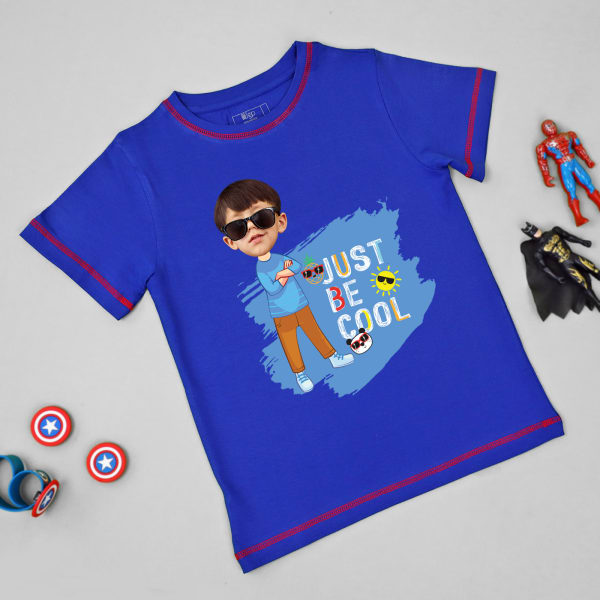 Born Cool Personalized Tee For Kids - Rotal Blue