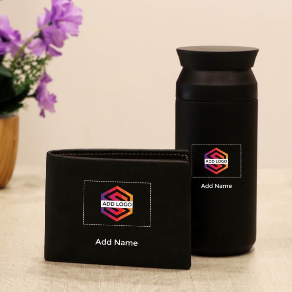 Bottle Diary & Wallet Corporate Gift Set Customized with ...