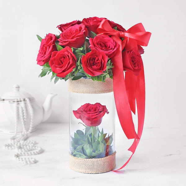 Bouquet of 10 Enchanting Roses