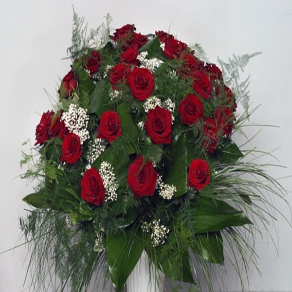 Bouquet of 35 Long Stemmed Red Roses