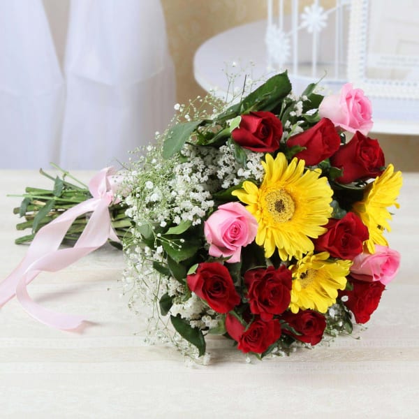 Order Bouquet of Assorted Fresh Flowers Online at Best Price, Free