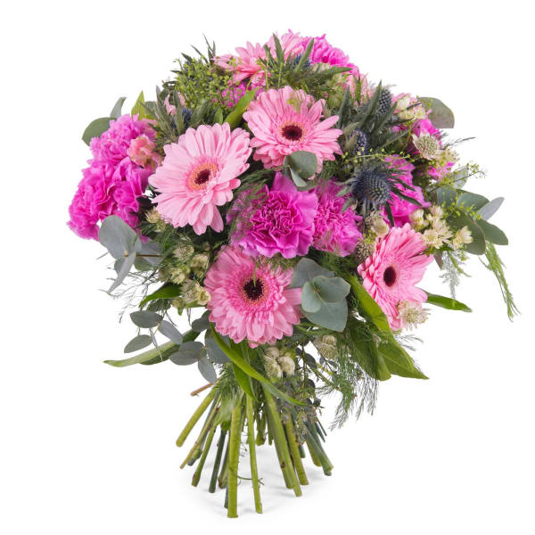 Bouquet of carnations and gerbera daisies