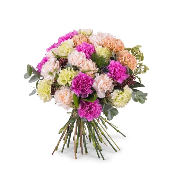 Bouquet of multicoloured carnations
