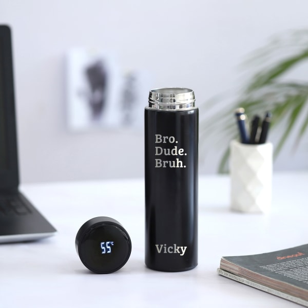 Bro To Bruh Personalized Temperature Bottle