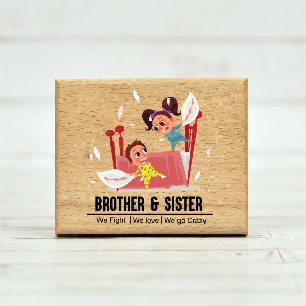 Brother & Sister Special Wooden Photo Frame