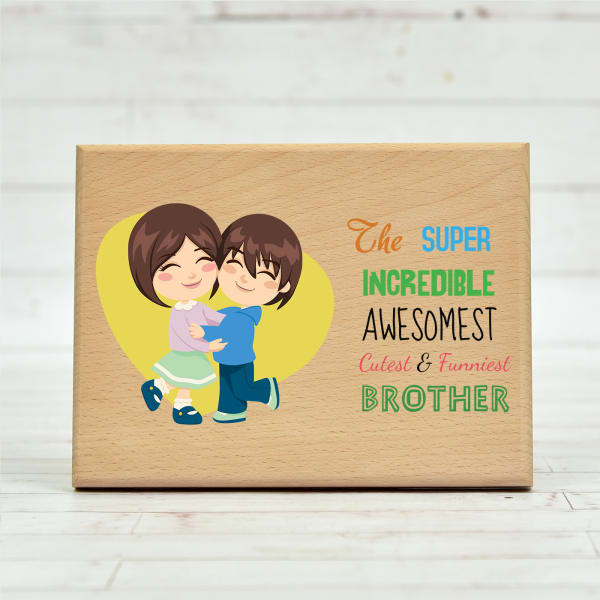 Brother-Sister Wooden Photo Frame