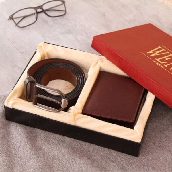 2PC Men's Belt+Wallet Set New 024+E1013Crocodile Gold Belt