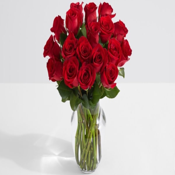 Bunch of 18 Red Roses