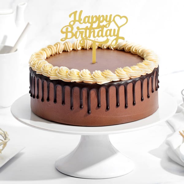 Butter Cream Chocolate Drip Birthday Cake (1 Kg)