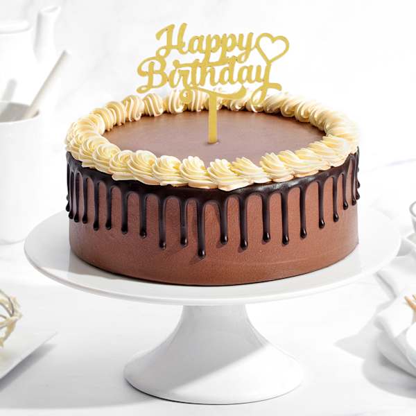 Butter Cream Chocolate Drip Birthday Cake