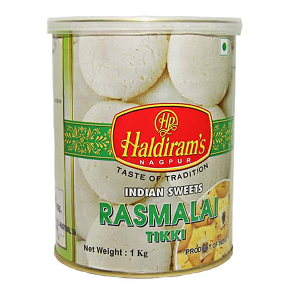 Can of Haldirams Rasmalai