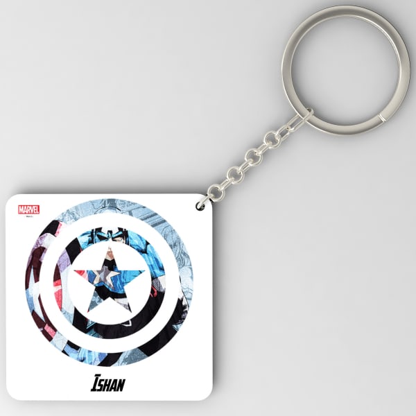 Captain America Personalized Keychain