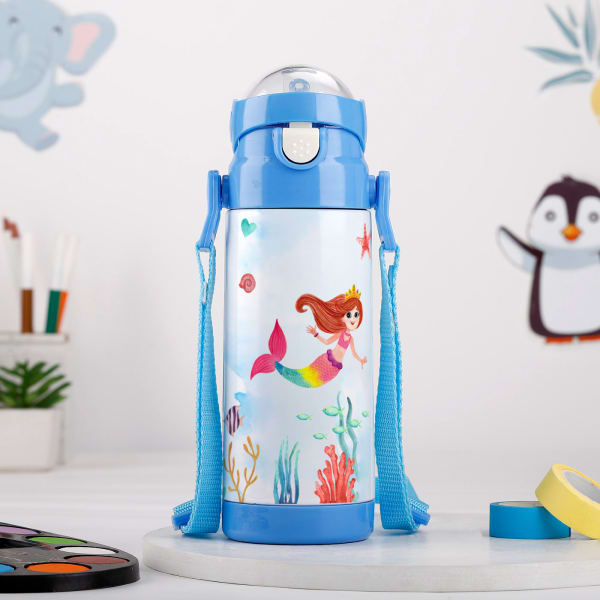 Captivating Mermaid - Vacuum Bottle - Personalized - Blue