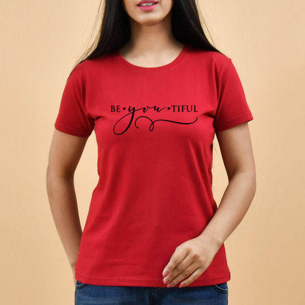 Casual Red T-Shirt for Women