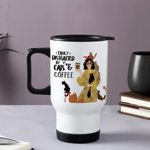 Cat Lover Personalized Stainless Steel Mug