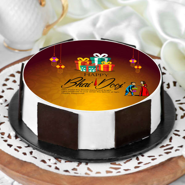 Celebratory Bhai Dooj Cake (Half Kg)