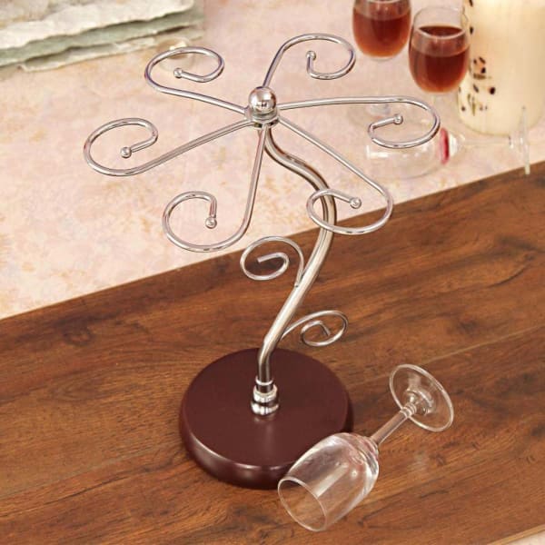 Centerpiece Metallic Wine Glass Holder