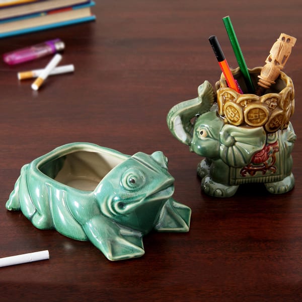 Ceramic Animal Shaped Multipurpose Desk Organizer Gift Send Home