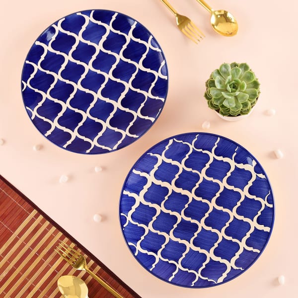 Ceramic Moroccan Dinner Plates- Set of 2