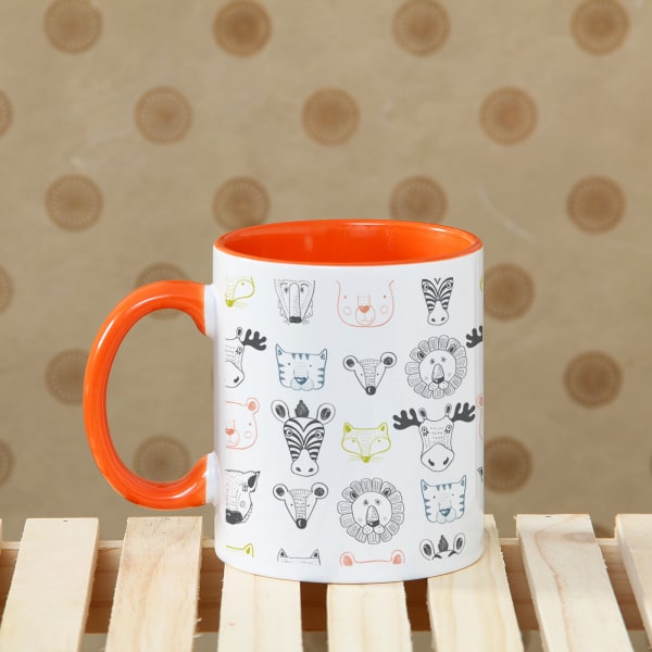 Ceramic Mug with Animal Print