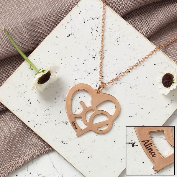 Chain with Personalized Heart Shaped Pendant