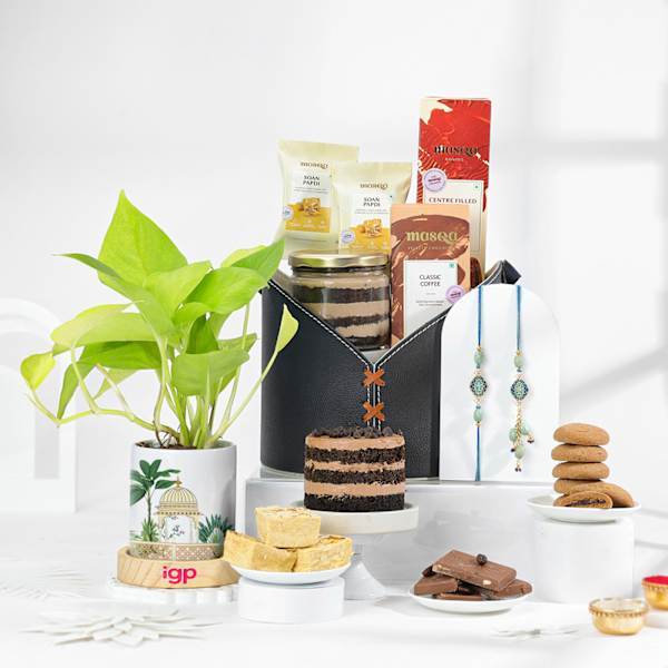 Charming Bhaiya Bhabhi Rakhi Hamper