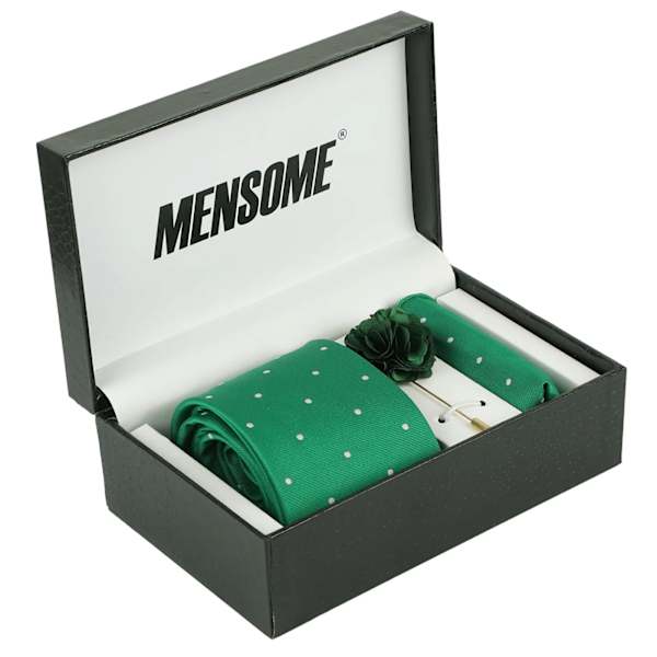 Charming Green Polka Dot Tie Set