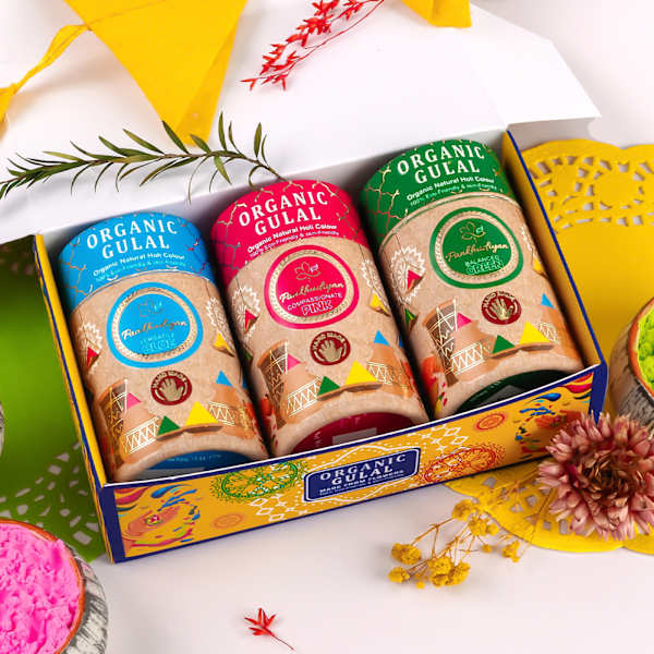Cheerful Organic Holi Gulals - Set Of 3