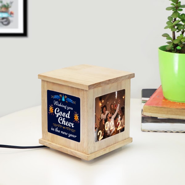 Cheerful Year Personalized Photo Cube LED Lamp