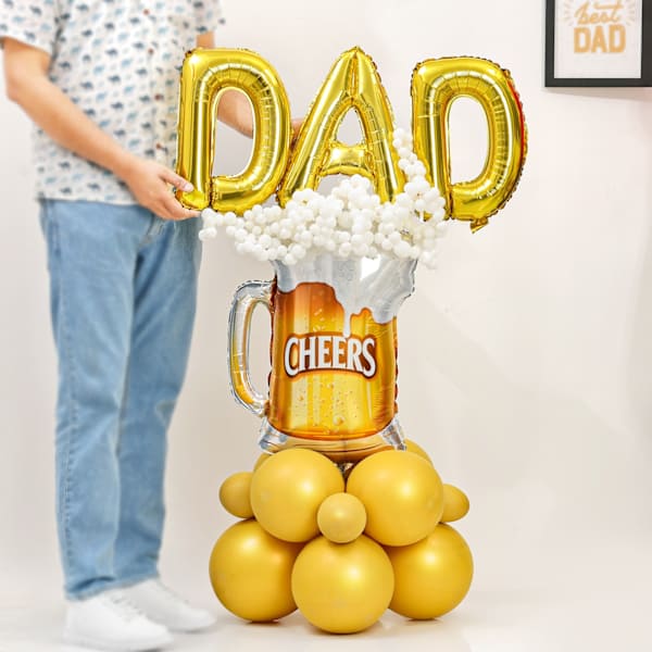 Cheers Dad Beer Balloon Arrangement