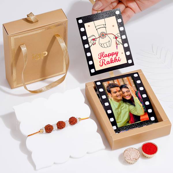 Cherished Moments Personalized Rakhi Combo