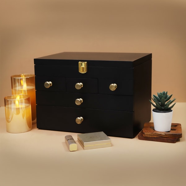 Buy/Send Chic Wooden Cosmetic Organizer Black Online | IGP | JVS1274577