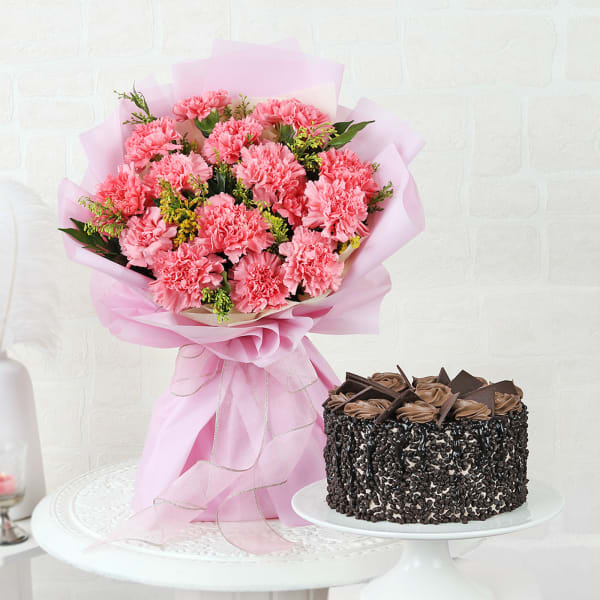 Choco-chip delight with Carnations Combo