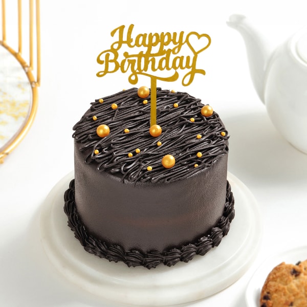 Choco-Truffle Birthday Cake (Half Kg)