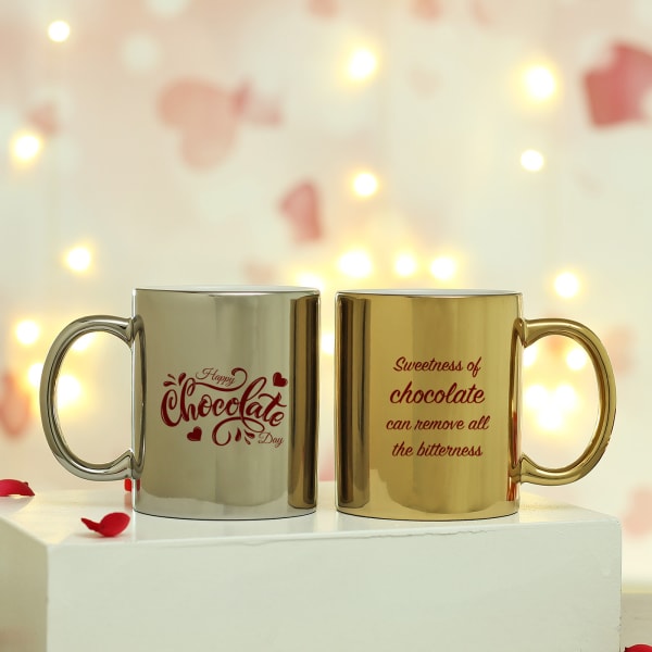 Chocolate Day Personalized Valentine Mugs (Set of 2)