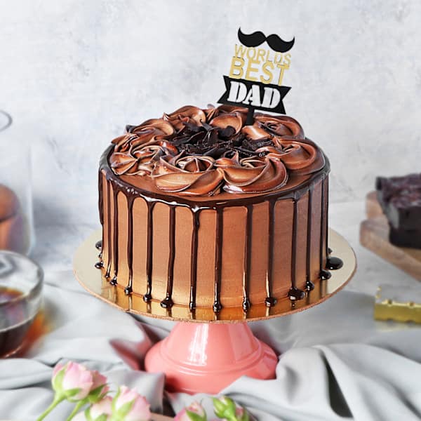 Chocolate Rosettes Cream Cake For The Best Dad