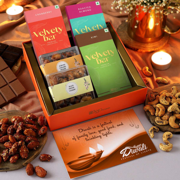 Chocolates And Flavoured Dry Fruits Hamper