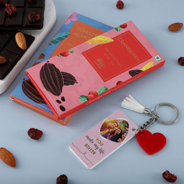 Chocolates and Personalized Key Chain