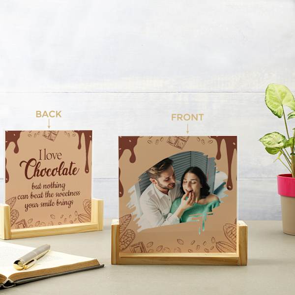 Chocolates And Smiles Couples Sandwich Photo Frame