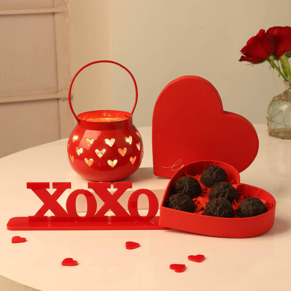 Chocolates Day Hamper WIth Love lantern