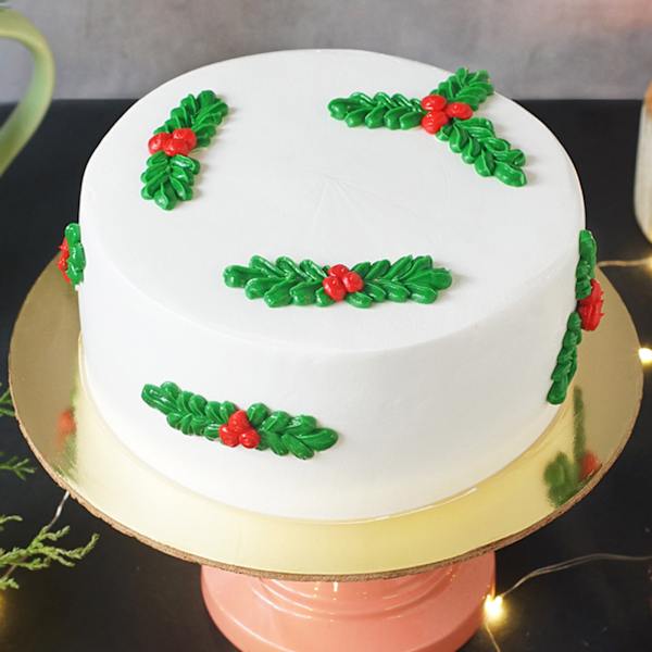 Christmas Holly Cake