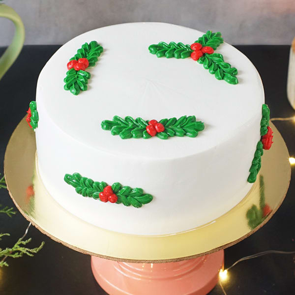 Christmas Holly Cake (Half kg)