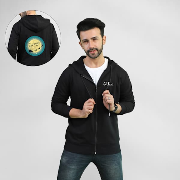 Christmas Time Personalized Hoodie - Black