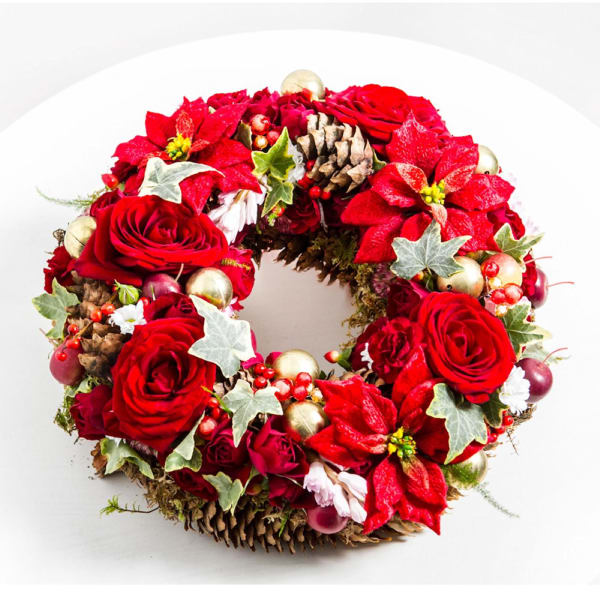 Buy/Send Christmas Wreath with Flowers Online IGP ID1350780