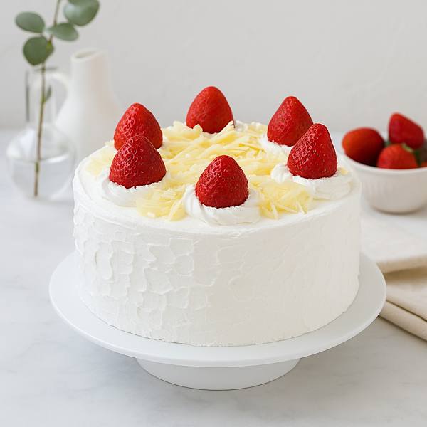 Classic Eggless Strawberry Delight Cake (1 Kg)