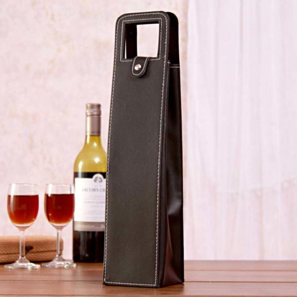 Classic Leather Cased Wine Bag
