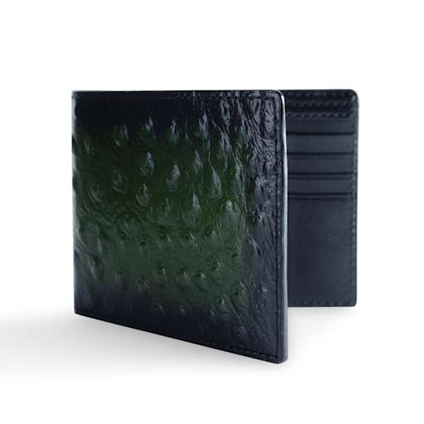 Classic Ostrich Pattern Mens Wallet-Green