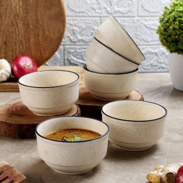 Classy Ceramic Soup Bowls (Set of 6)